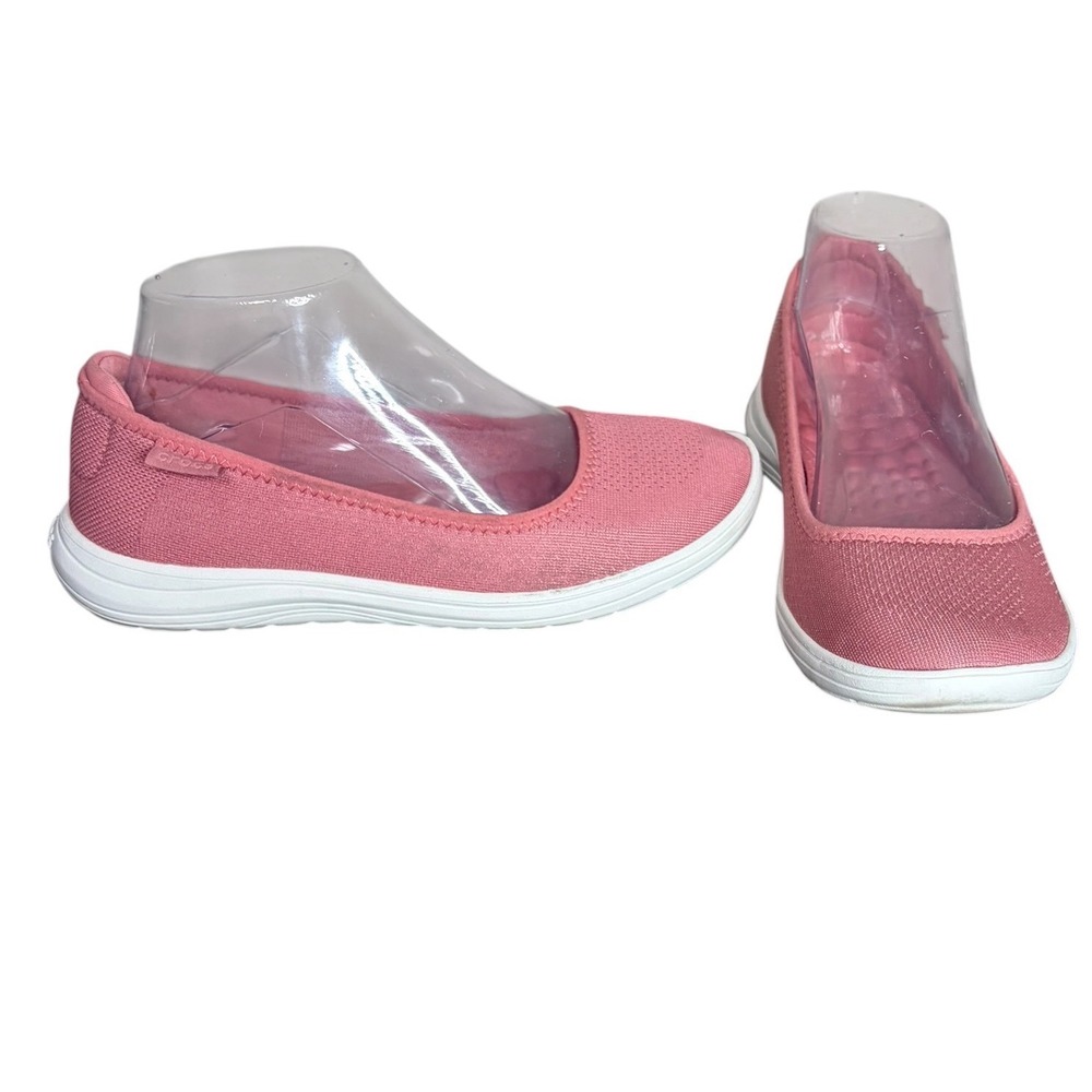 Crocs Pink LiteRide Knit Ballet Flats Slip On Comfort Women's Size 7